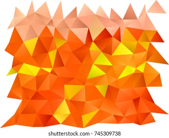 Light Orange vector abstract polygonal background. Glitter abstract illustration with an elegant design. The best triangular design for your business.