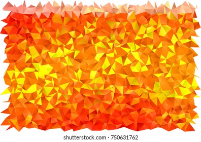Light Orange vector abstract polygonal pattern. Geometric illustration in Origami style with gradient.  Brand-new design for your business.
