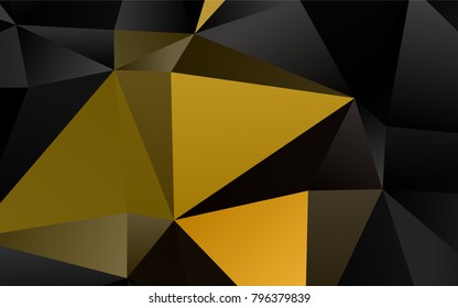 Light Orange vector abstract polygonal pattern. Brand-new colored illustration in blurry style with gradient. The textured pattern can be used for background.