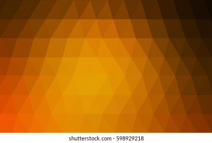 Light Orange vector abstract textured polygonal background. Blurry triangle design. Pattern can be used for background.