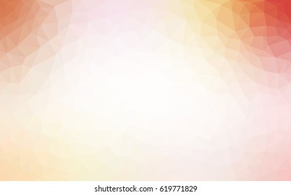 Light Orange vector abstract textured polygonal background. Blurry triangle design. Pattern can be used for background.