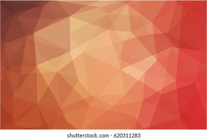 Light Orange vector abstract textured polygonal background. Blurry triangle design. Pattern can be used for background.