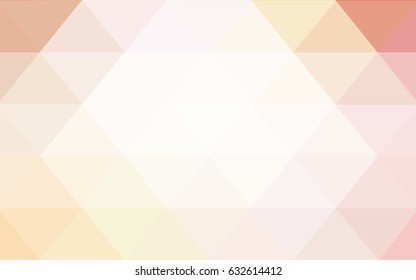 Light Orange vector abstract textured polygonal background. Blurry triangle design. Pattern can be used for background.