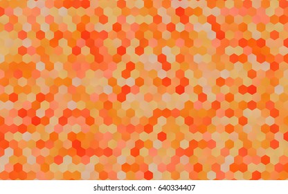 Light Orange vector abstract textured polygonal background. Brand-new blurry hexagonal design. Pattern can be used for background.