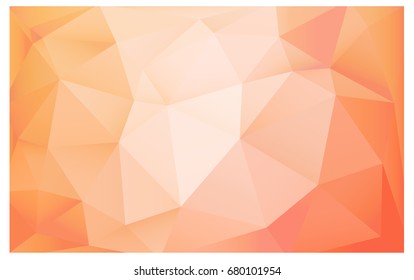 Light Orange vector abstract textured polygonal background. Blurry triangle design. Pattern can be used for background.