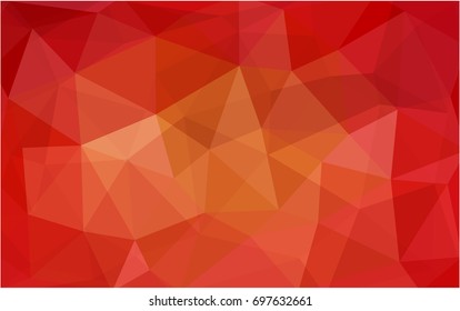 Light Orange vector abstract textured polygonal background. Blurry triangle design. Pattern can be used for background.