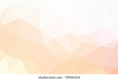 Light Orange vector abstract textured polygonal background. Blurry triangle design. Pattern can be used for background.