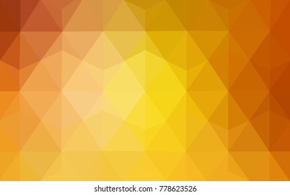 Light Orange vector abstract textured polygonal background. Blurry triangle design. Pattern can be used for background.