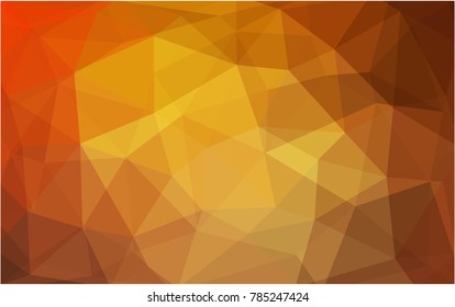 Light Orange vector abstract textured polygonal background. Blurry triangle design. Pattern can be used for background.