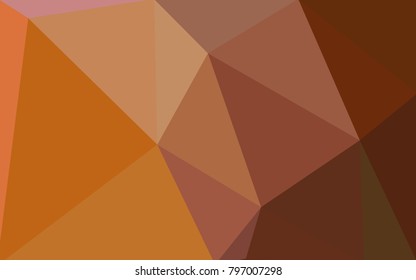Light Orange vector abstract textured polygonal background. Blurry triangle design. Pattern can be used for background.