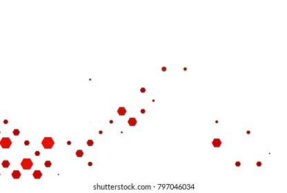 Light Orange vector abstract textured polygonal background. Brand-new blurry hexagonal design. Pattern can be used for background.