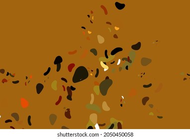 Light Orange vector backdrop with abstract shapes. Colorful chaotic forms with gradient in modern style. Best smart design for your business.