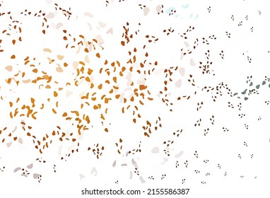 Light orange vector backdrop with abstract shapes. Colorful chaotic forms with gradient in modern style. Best smart design for your business.