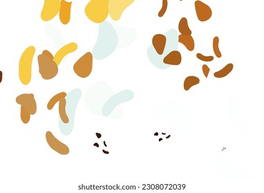 Light orange vector backdrop with abstract shapes. Colorful chaotic forms with gradient in modern style. Background for a cell phone.