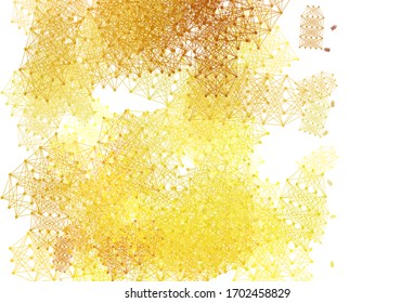 Light Orange vector backdrop with artificial intelligence data. Shining colorful illustration with real structure of AI. Pattern for  poster, banner of technology.