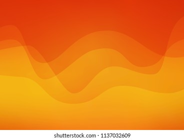Light Orange vector backdrop with bent lines. Modern gradient abstract illustration with bandy lines. Marble design for your web site.