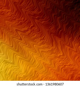 Light Orange vector backdrop with bent lines. Colorful illustration with curved lines. Template for your UI design.