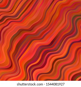 Light Orange vector backdrop with bent lines. Colorful illustration in abstract style with bent lines. Pattern for busines booklets, leaflets