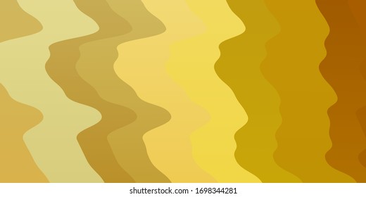 Light Orange vector backdrop with bent lines. Abstract illustration with bandy gradient lines. Pattern for commercials, ads.