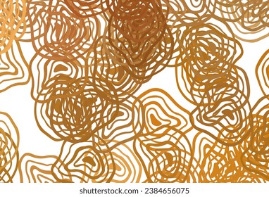 Light Orange vector backdrop with bent lines. Glitter abstract illustration with wry lines. Brand new design for your ads, poster, banner.