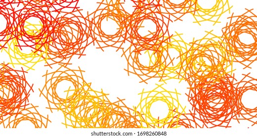 Light Orange vector backdrop with chaotic shapes. Illustration with colorful shapes in abstract style. Modern design for your ads.