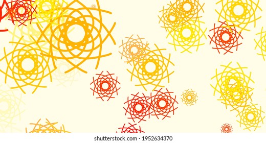 Fondo vectorial claro naranja con formas caóticas. Ilustración abstracta moderna con formas aleatorias gradientes. Ilustración simple para su sitio web.