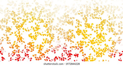 Light orange vector backdrop with chaotic shapes. Colorful illustration with simple gradient shapes. Elegant design for wallpaper set.