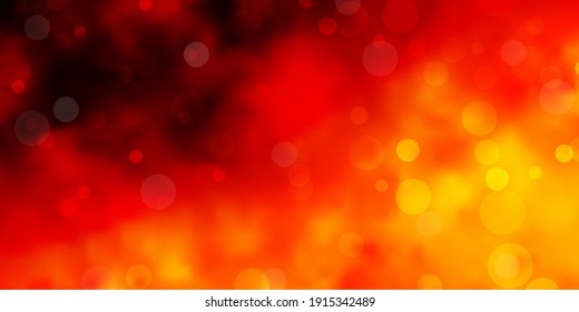 Light Orange vector backdrop with circles. Abstract illustration with colorful spots in nature style. Design for posters, banners.