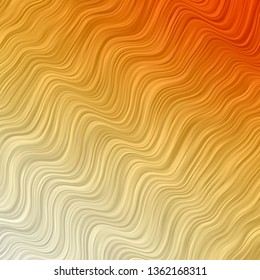 Light Orange vector backdrop with circular arc. Abstract illustration with gradient bows. Pattern for commercials, ads.