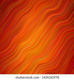 Light Orange vector backdrop with circular arc. Colorful geometric sample with gradient curves.  Template for cellphones.