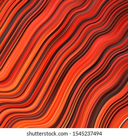 Light Orange vector backdrop with circular arc. Illustration in abstract style with gradient curved.  Best design for your ad, poster, banner.