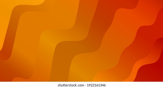 Light Orange vector backdrop with circular arc. Colorful geometric sample with gradient curves.  Pattern for websites, landing pages.