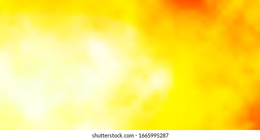 Light Orange vector backdrop with cumulus. Colorful illustration with abstract gradient clouds. Template for landing pages.