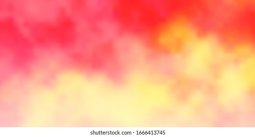 Light Orange vector backdrop with cumulus. Illustration in abstract style with gradient clouds. Template for websites.