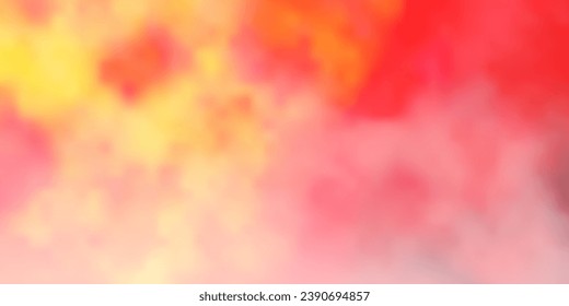 Light Orange vector backdrop with cumulus. Gradient illustration with colorful sky, clouds. Pattern for your booklets, leaflets.