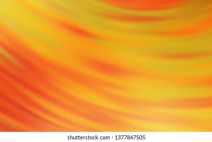 Light Orange vector backdrop with curved lines. Colorful illustration in simple style with gradient. Pattern for your business design.
