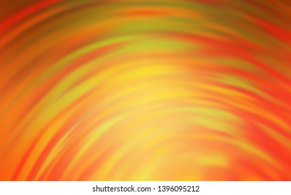 Light Orange vector backdrop with curved lines. A circumflex abstract illustration with gradient. A new texture for your  ad, booklets, leaflets.