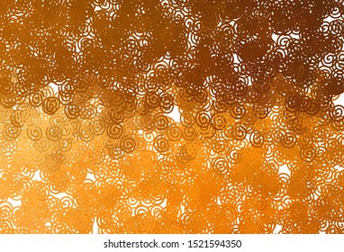 Light Orange vector backdrop with curved lines. A circumflex abstract illustration with gradient. Abstract style for your business design.