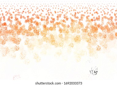 Light Orange vector backdrop with curved lines. Colorful illustration in simple style with gradient. Brand new design for your ads, poster, banner.