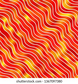Light Orange vector backdrop with curves. Gradient illustration in simple style with bows. Best design for your posters, banners.