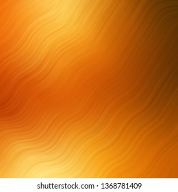Light Orange vector backdrop with curves. Colorful geometric sample with gradient curves.  Smart design for your promotions.
