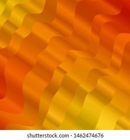 Light Orange vector backdrop with curves. Abstract illustration with gradient bows. Pattern for ads, commercials.