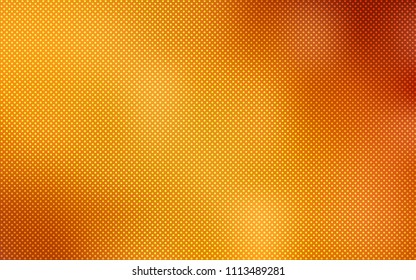 Light Orange vector backdrop with dots. Glitter abstract illustration with blurred drops of rain. Pattern can be used for ads, leaflets.