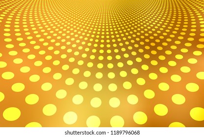 Light Orange vector backdrop with dots. Abstract illustration with colored bubbles in nature style. Pattern can be used as texture of wallpapers.