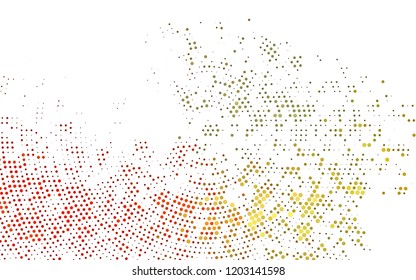 Light Orange vector backdrop with dots. Beautiful colored illustration with blurred circles in nature style. Design for business adverts.
