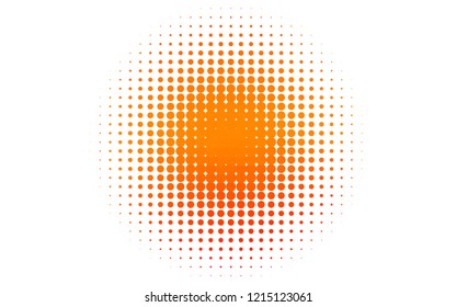Light Orange vector backdrop with dots. Blurred decorative design in abstract style with bubbles. Pattern for ads, booklets.