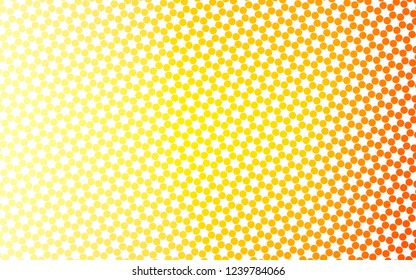 Light Orange vector backdrop with dots. Abstract illustration with colored bubbles in nature style. Pattern for ads, leaflets.