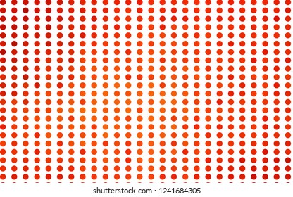 Light Orange vector backdrop with dots. Abstract illustration with colored bubbles in nature style. Pattern for ads, leaflets.