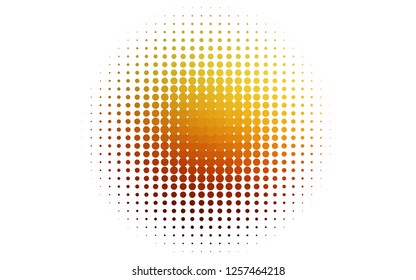 Light Orange vector backdrop with dots. Abstract illustration with colored bubbles in nature style. Design for posters, banners.