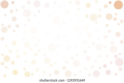 Light Orange vector  backdrop with dots. Blurred decorative design in abstract style with bubbles. Pattern for textures of wallpapers.